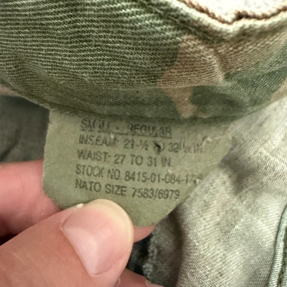 US Military BDU Cargo Pants Mens Small Regular Woodland Camo